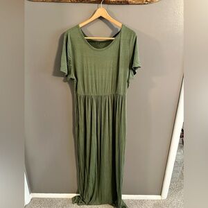 Long Sage Green Jersey Maxi Dress - XXL, but fits a tall medium
